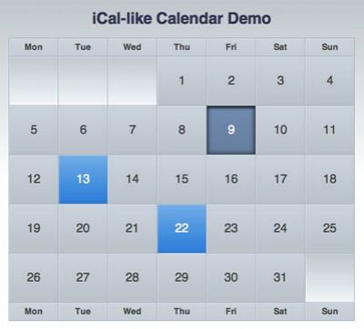 ical-like calendar