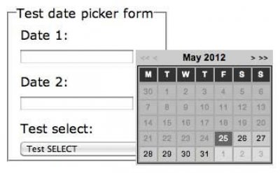 jQuery Calendar date picker plugin