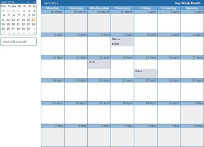 jQuery Event Calendar Plugin